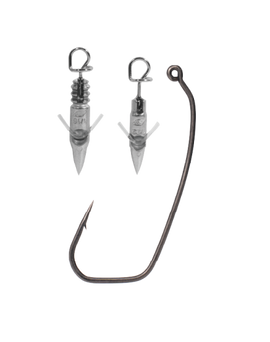 BKK ARMOR POINT PERMALOCK WEIGHTED WORM HOOK - 0