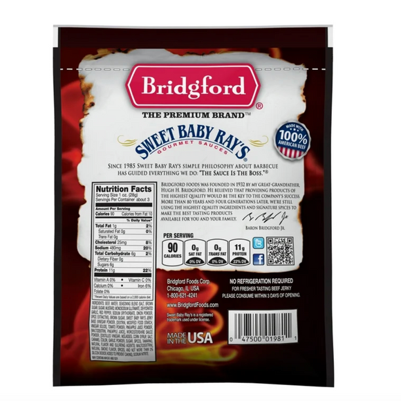 Bridgford Original Beef Jerky 2.85oz