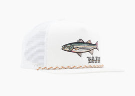 BAJIO STRIPER KING FLAT BRIM TRUCKER HAT - 0