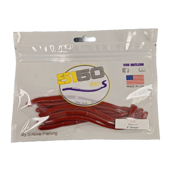 5150 STRAIGHT TAIL WORM 6"