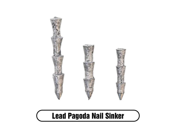 X ZONE LEAD PAGODA NAIL SINKER