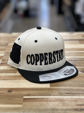 Buy off-white-black-puffy-logo-flexfit-snapback COPPERSTATE TACKLE HATS