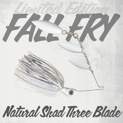 Buy natural-shad BIZZ BAITS FALL FRY 3 BLADE SPINNERBAIT