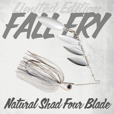 Buy natural-shad BIZZ BAITS FALL FRY 4 BLADE SPINNERBAIT