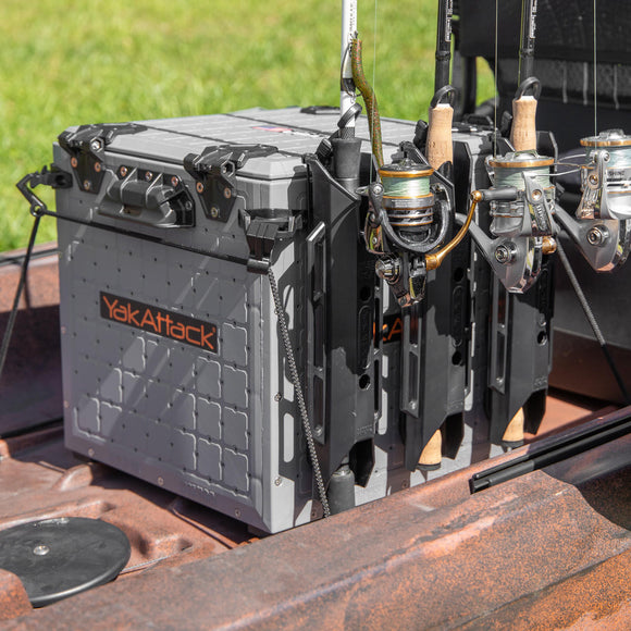 BLACKPAK PRO KAYAK FISHING CRATE - 13" X 13" - BATTLESHIP GREY