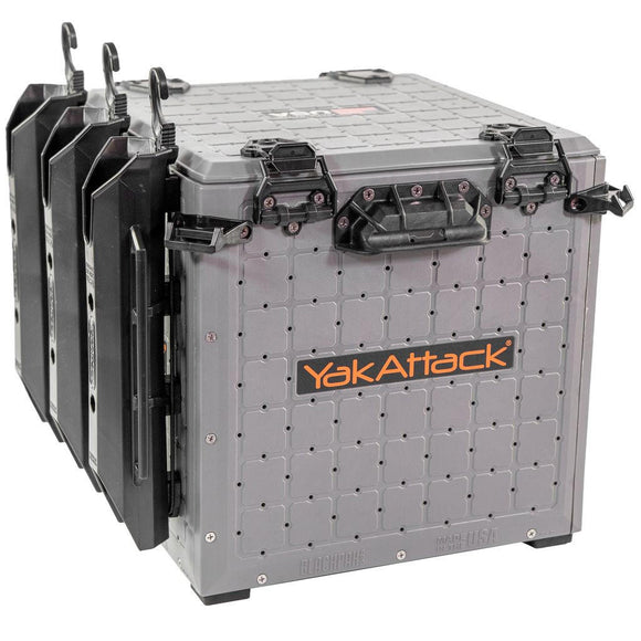 BLACKPAK PRO KAYAK FISHING CRATE - 13" X 13" - BATTLESHIP GREY