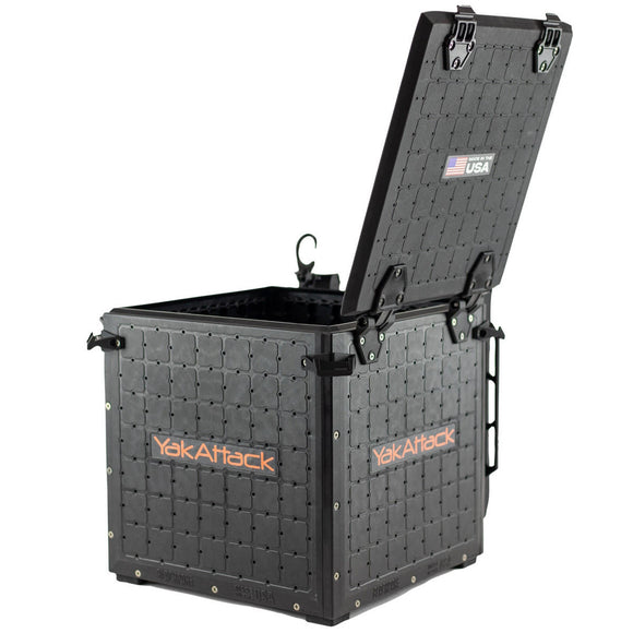 YAKATTACK BLACKPAK PRO KAYAK FISHING CRATE - 13" X 13"
