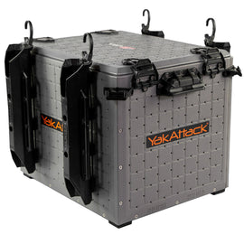 YAKATTACK BLACKPAK PRO KAYAK FISHING CRATE - 13" X 16" - BATTLESHIP GREY