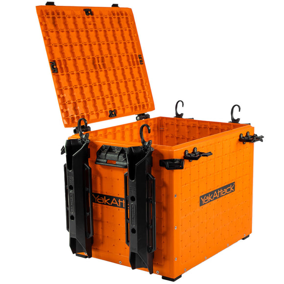YAKATTACK BLACKPAK PRO KAYAK FISHING CRATE - 13" X 16" - ORANGE