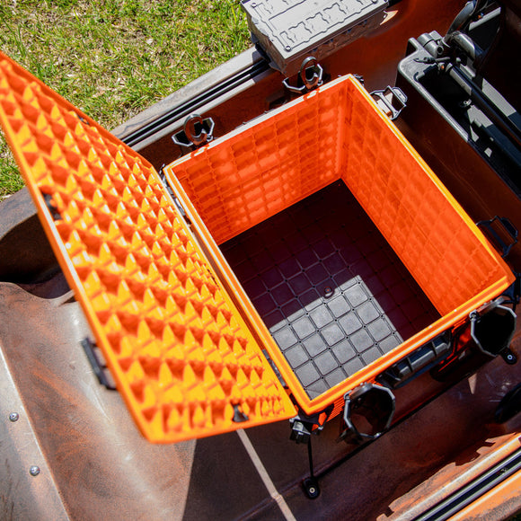 YAKATTACK BLACKPAK PRO KAYAK FISHING CRATE - 13" X 16" - ORANGE
