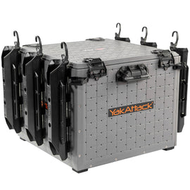YAKATTACK BLACKPAK PRO KAYAK FISHING CRATE - 16" X 16" - BATTLESHIP GREY