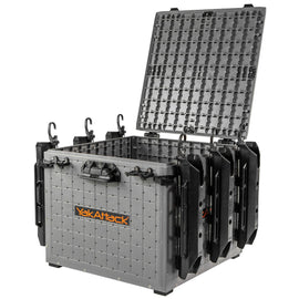 YAKATTACK BLACKPAK PRO KAYAK FISHING CRATE - 16" X 16" - BATTLESHIP GREY - 0