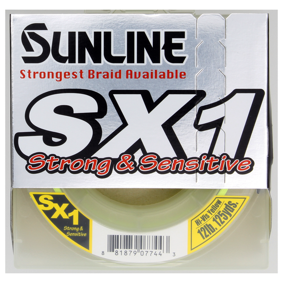 SUNLINE SX1 BRAID HI-VIS YELLOW - 125YD - Copperstate Tackle