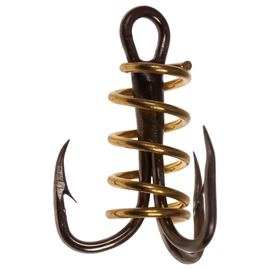 EAGLE CLAW 2X STRONG TREBLE HOOK W/SPRING