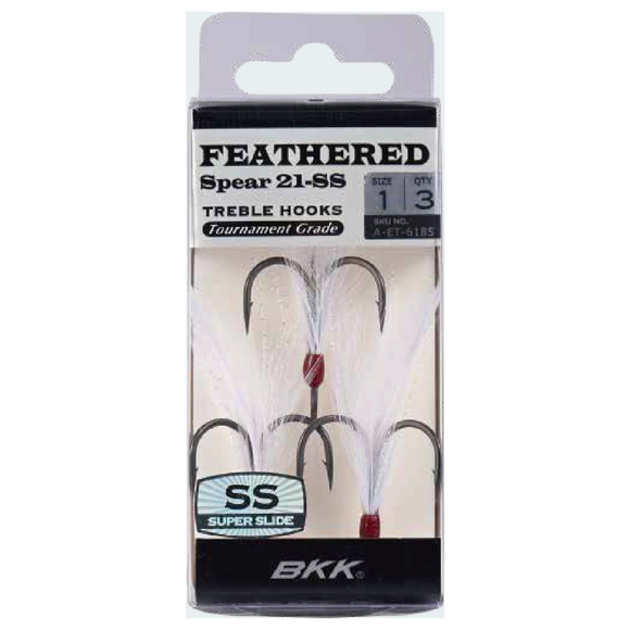 BKK FEATHERED SPEAR 21-SS TREBLE HOOK