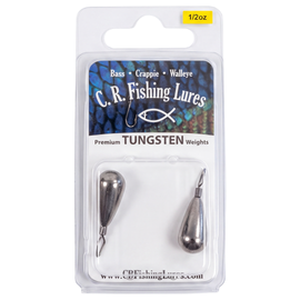 C.R. FISHING TUNGSTEN TEAR DROP DROP SHOT WEIGHTS