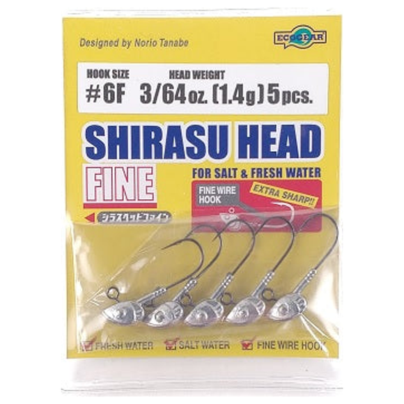ECOGEAR SHIRASU HEAD FINE JIG HEAD