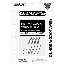 BKK ARMOR POINT PERMALOCK WEIGHTED WORM HOOK