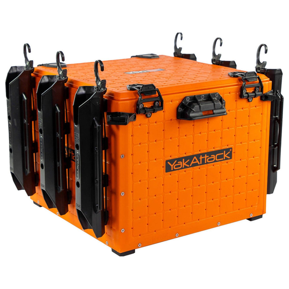 YAKATTACK BLACKPAK PRO KAYAK FISHING CRATE - 16" X 16" - ORANGE
