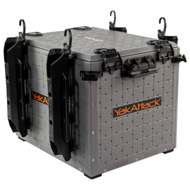 YAKATTACK BLACKPAK PRO KAYAK FISHING CRATE - 13" X 16" - BATTLESHIP GREY