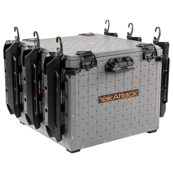 YAKATTACK BLACKPAK PRO KAYAK FISHING CRATE - 16" X 16" - BATTLESHIP GREY