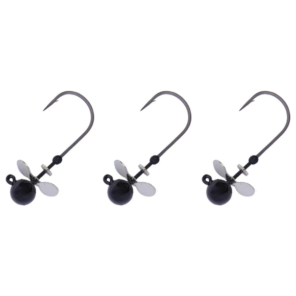 X ZONE TUNGSTEN PROPELLER JIG HEAD