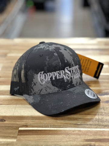 Buy nighttime-camo-gray-patch-trucker COPPERSTATE TACKLE HATS