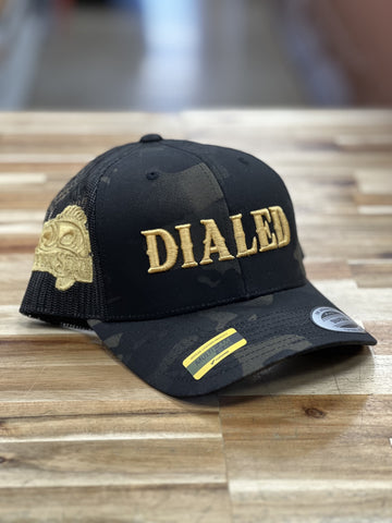 Buy black-camo-gold-dialed-patch-trucker COPPERSTATE TACKLE HATS