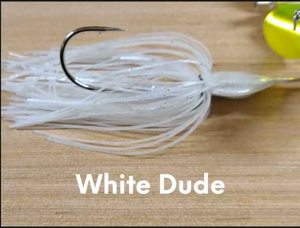 White Dude  (White W/ Hologram/Silver Flake Body & White Skirt W/ Silver Blades)