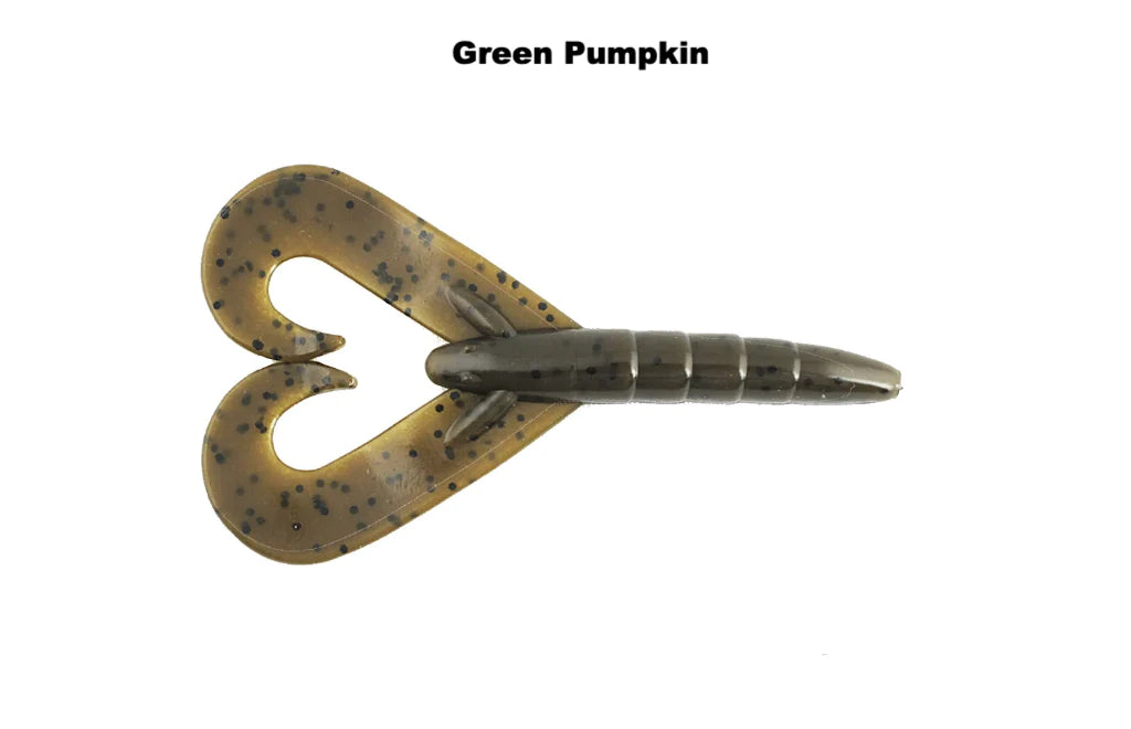 Buy green-pumpkin MISSILE BAITS TWIN TURBO DOUBLE TAIL CRAW