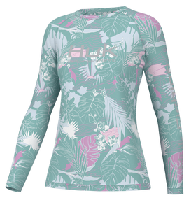 HUK WOMENS PURSUIT CREW RADICAL BOTANICAL