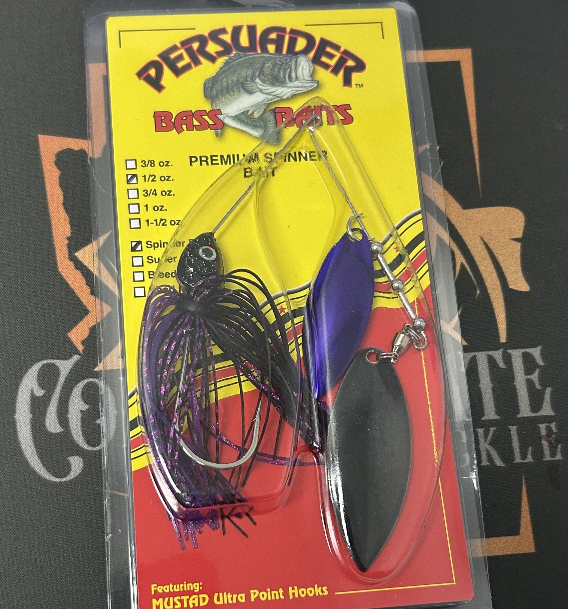 Buy black-n-purple-w-purple-black-willow-willow PERSUADER PREMIUM WILLOW BLADE SPINNER BAIT