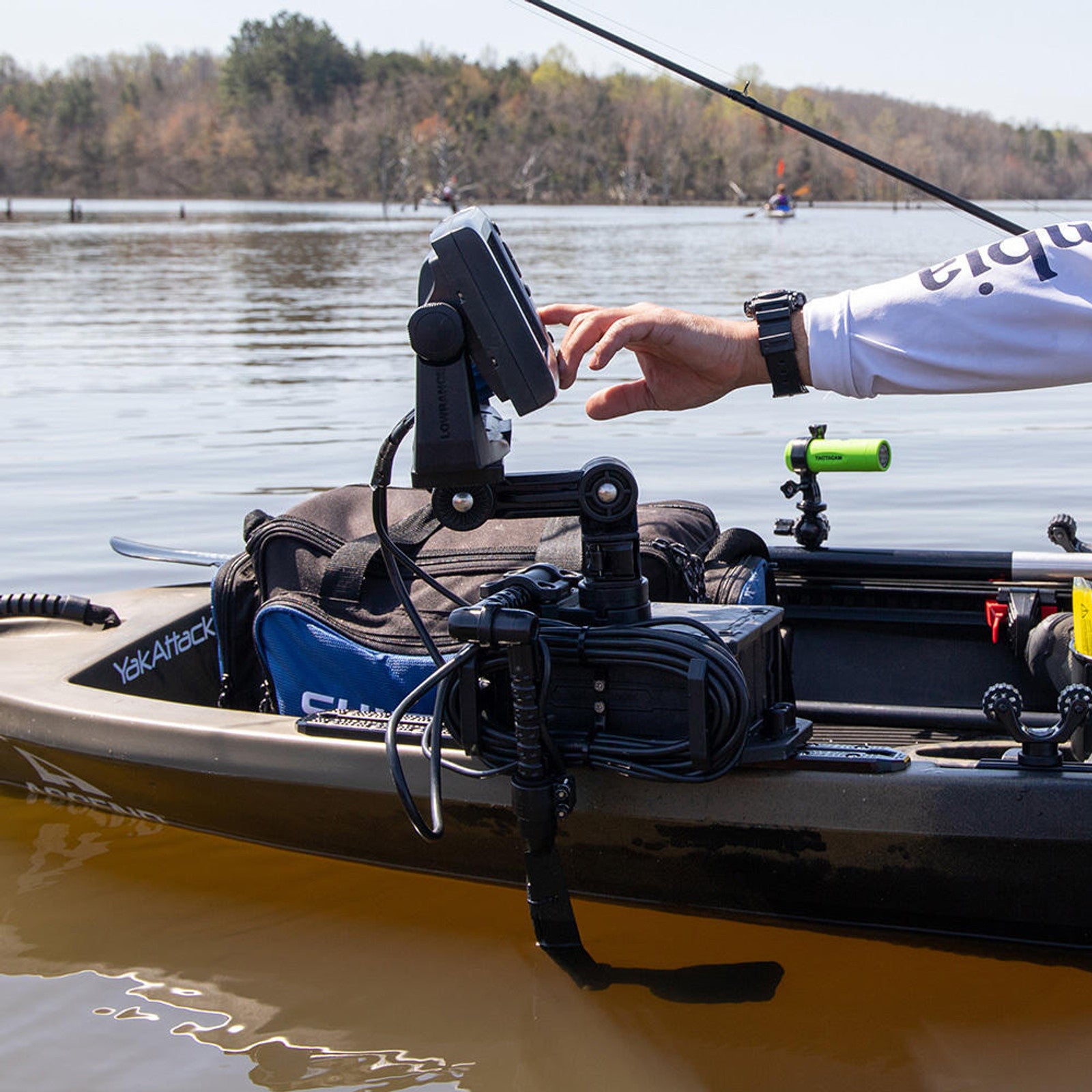 YakAttack Rectangular Fish Finder Mount with LockNLoad Mounting System