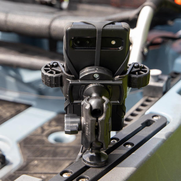 YAKATTACK ROTOGRIP PHONE HOLDER W/ 1" SCREWBALL TRACK MOUNT