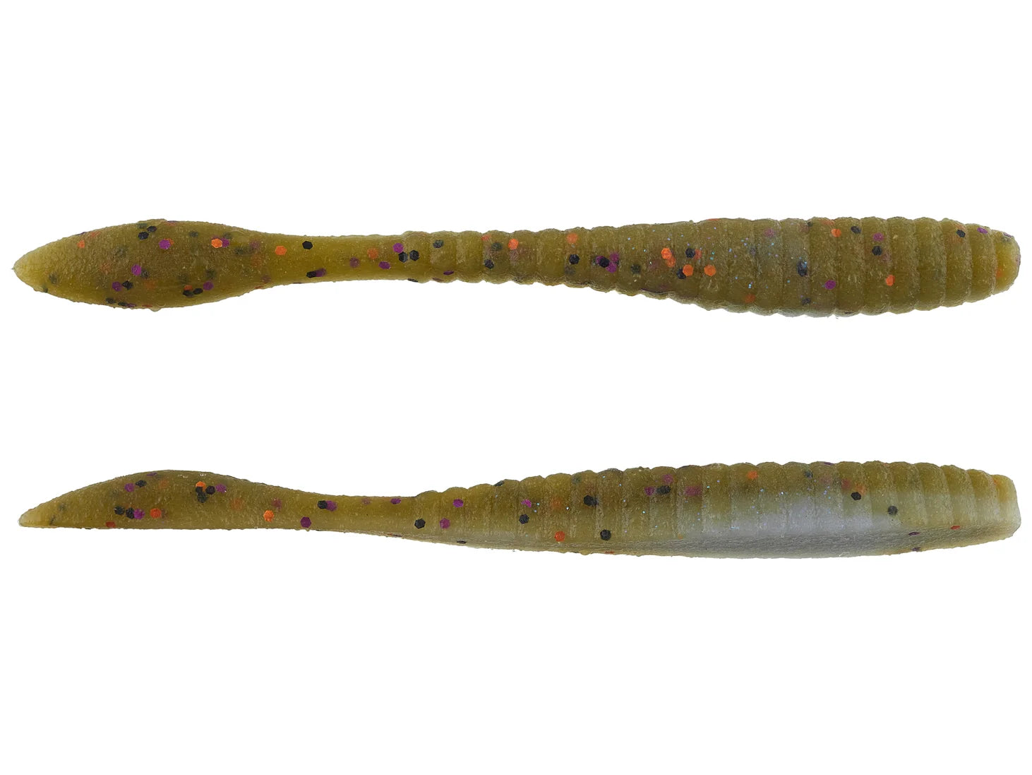 Berkley PowerBait MaxScent Flat Worm - 3.6 Inch / 9cm Soft Plastic Bait, Natural Shad Color