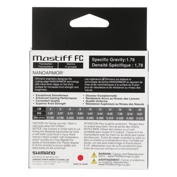 SHIMANO MASTIFF FC FLUOROCARBON LINE