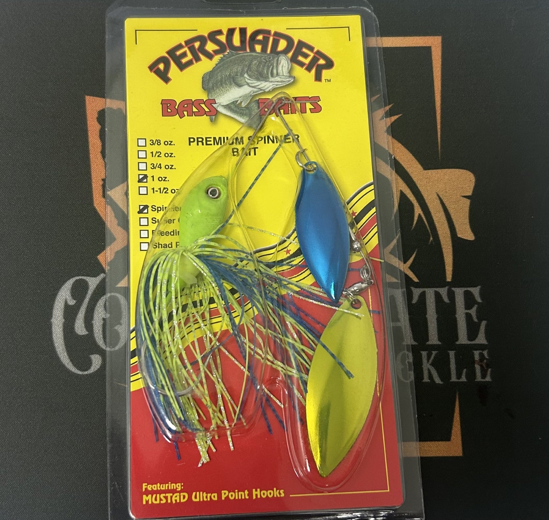 Buy chartreuse-blue-w-powder-paint-willow-willow PERSUADER PREMIUM SPINNER BAIT DEEP RUNNERS