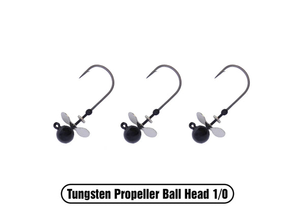 X ZONE TUNGSTEN PROPELLER JIG HEAD
