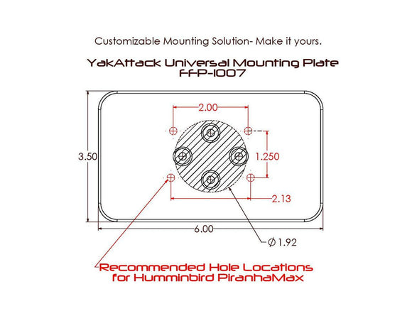 YAKATTACK UNIVERSAL MOUNTING PLATE