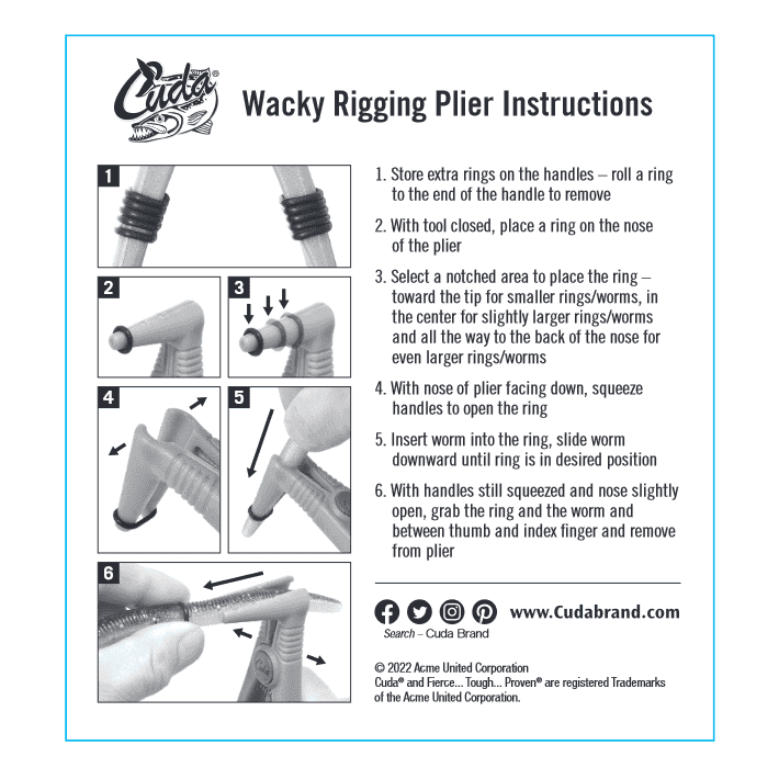 CUDA 5″ WACKY RIGGING PLIER | Copperstate Tackle