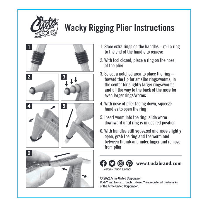 CUDA 5″ WACKY RIGGING PLIER - 0