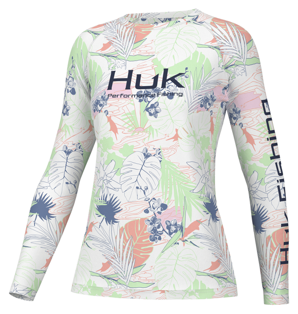 HUK WOMENS PURSUIT CREW RADICAL BOTANICAL