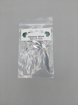 Buy black-white-clear SKINNY WIRE SPINNER BAIT - 2 BLADE