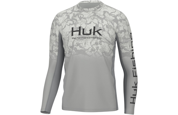 Huk Fishingフィッシングシャツ グレー マーブル M（L）新品 Huk Fishingフィッシングシャツ グレー マーブル M（L）新品