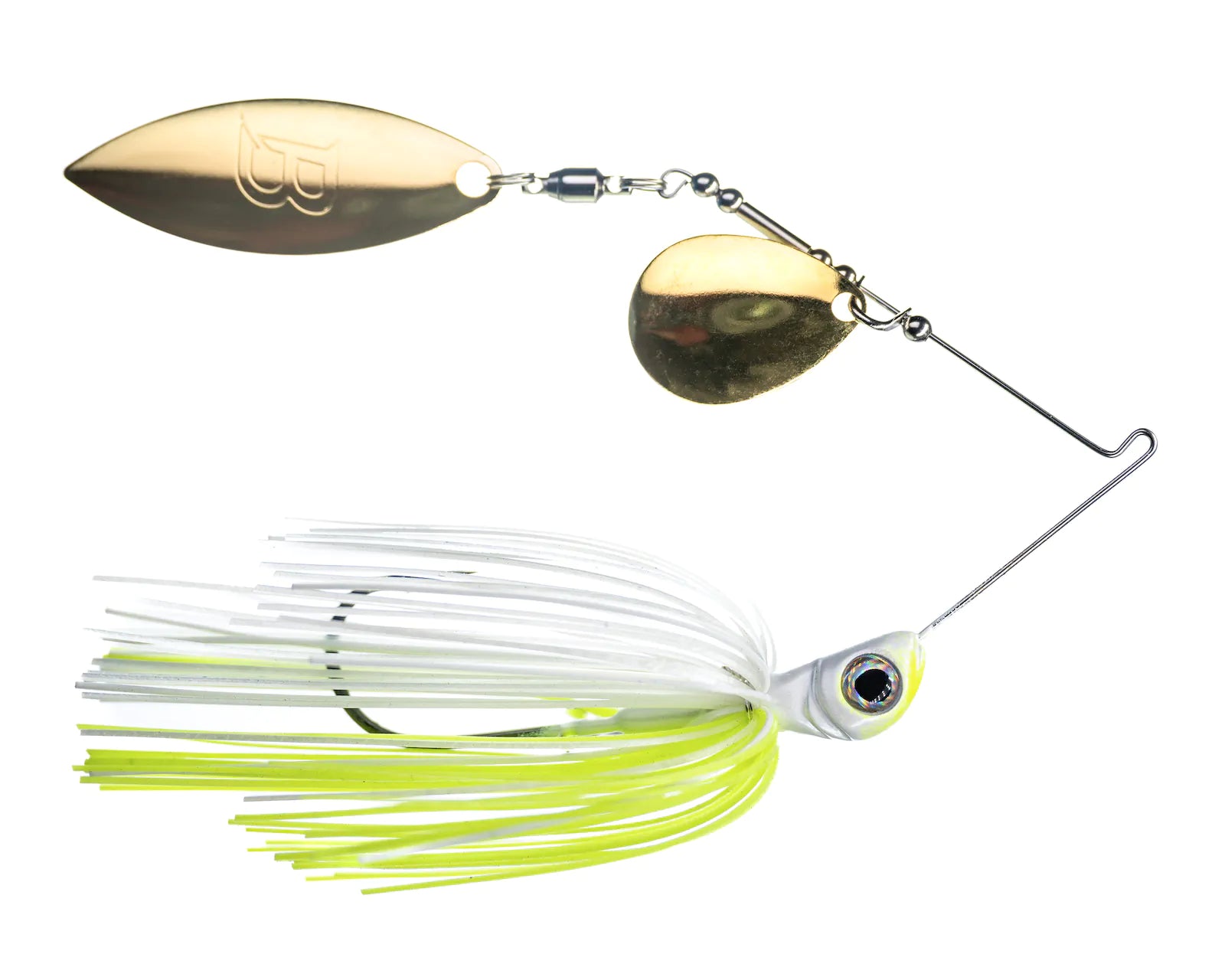 Bizz Baits Compact Tandem Spinnerbait Chartreuse White / 1/2