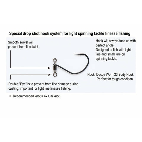 DECOY WORM123 DS HOOK MASUBARI - Copperstate Tackle
