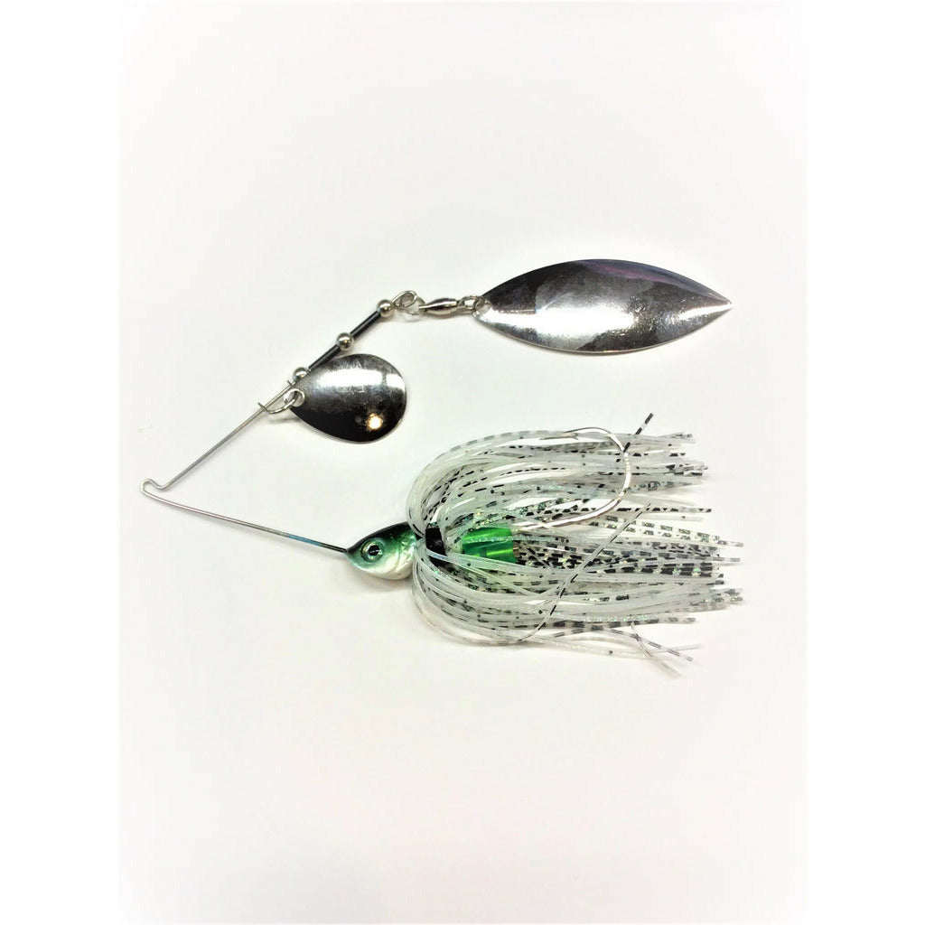 Persuader E-Chip Spinner Bait Green Shad E-Chip w/ Silver Colorado/Willow / 3/8oz.