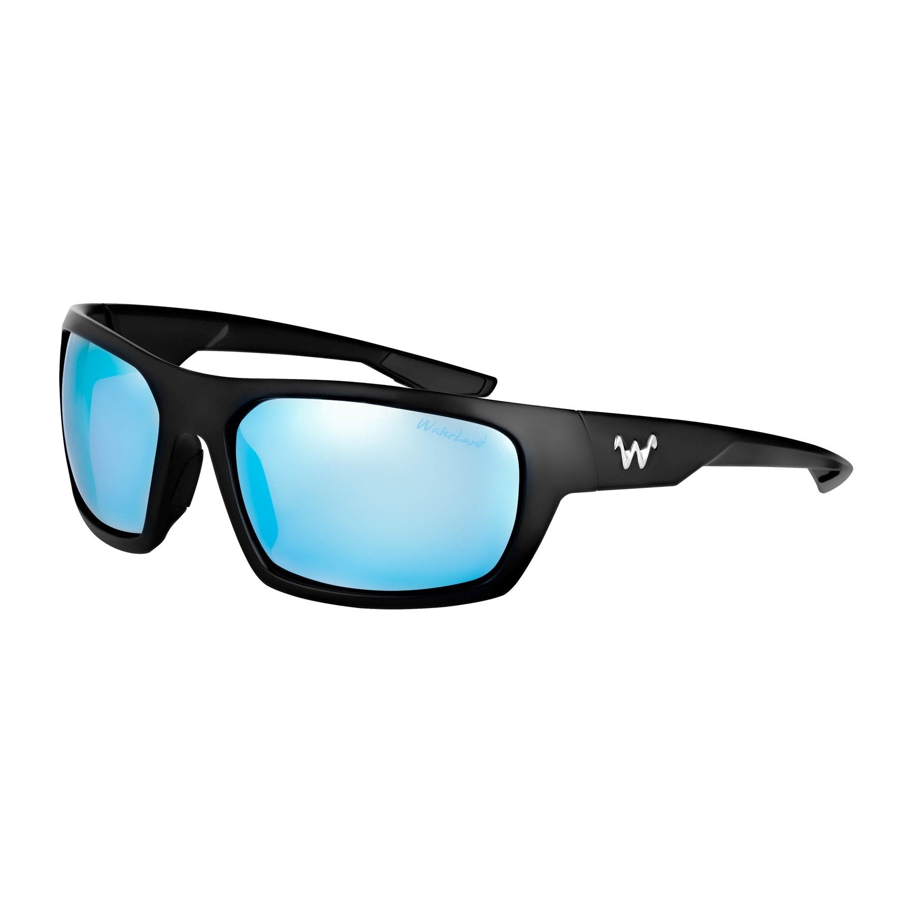 WaterLand Milliken Sunglasses BlackWater Frame with Blue Mirror
