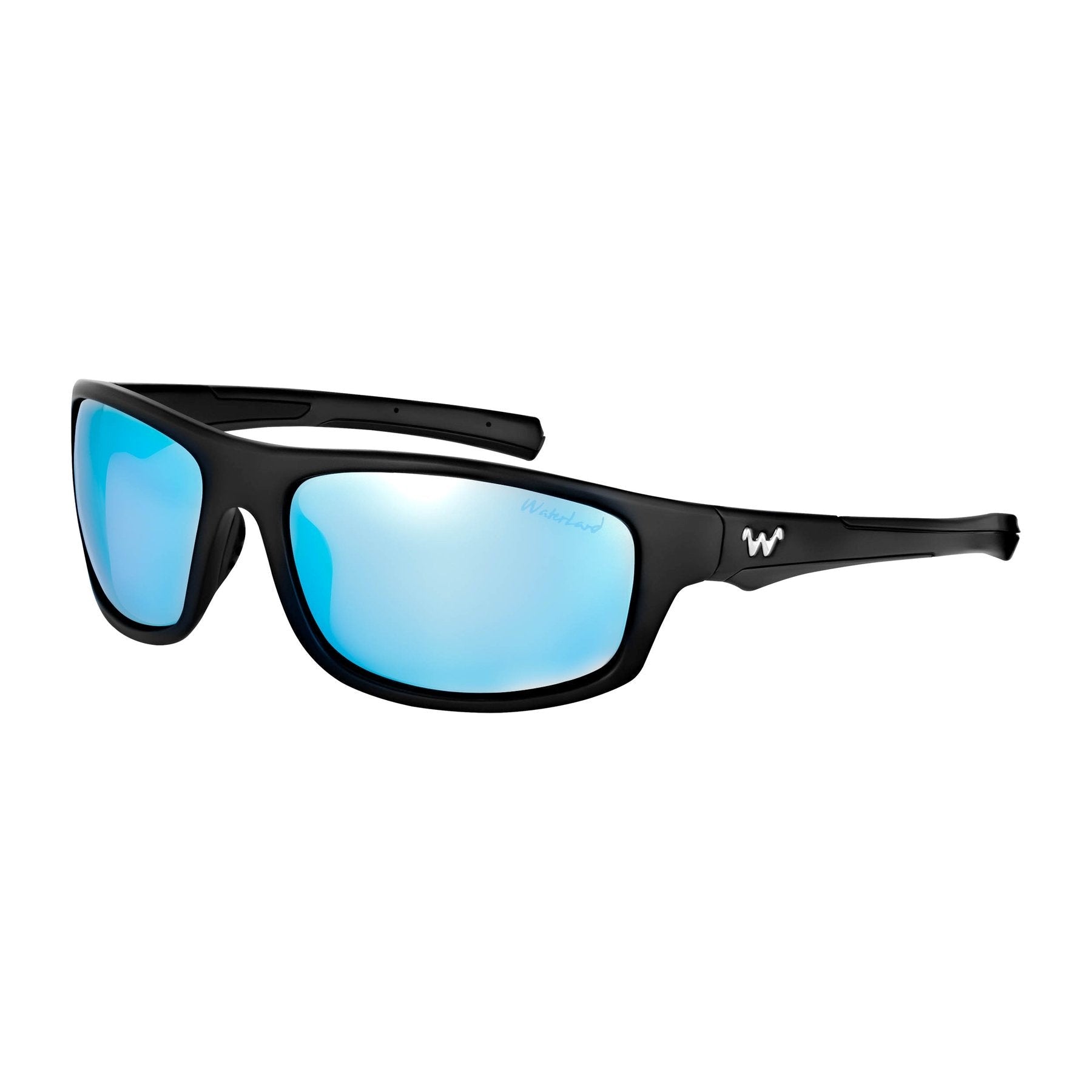 Waterland Hasket Sunglasses Black/Blue Mirror