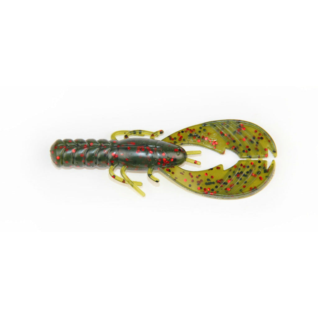 fish zone lures X Zone Lures Muscle Back Craw Black Blue Flake / 4"